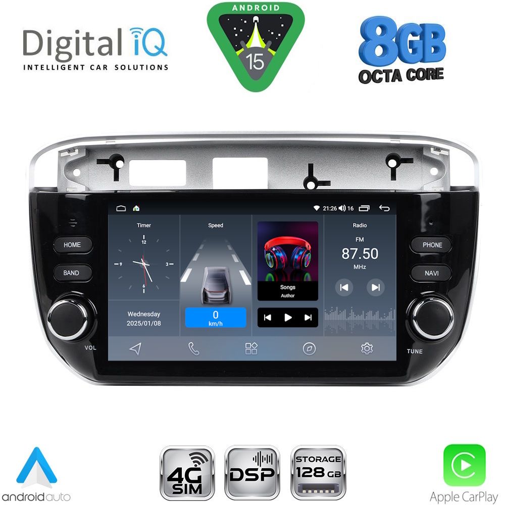 BLM764_15_ DIGITAL IQ BLM 764_CPA (7" DECK) MULTIMEDIA OEM for FIAT GRANDE PUNTO mod. 2012-2018 – EVO mod. 2009-2018 - Image 1