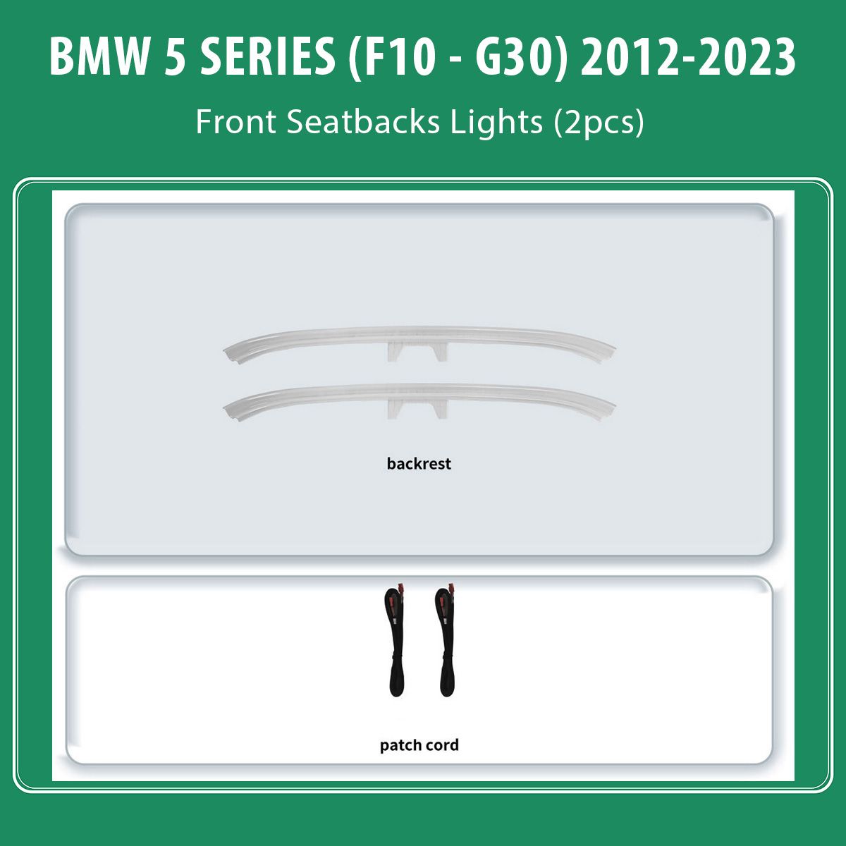 BMW_S5_2012-23_Seatbacks_Ambient_01_ DIQ AMBIENT BMW S.5 (ST) (F10- G30) mod. 2012-2023 for Front seatback (Digital iQ Ambient Light for BMW Series 5 mod.2012-2023, Seatback Lights) - Image 1