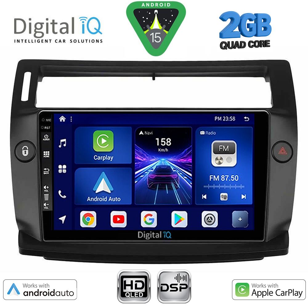 BXC3084BL_15 DIGITAL IQ BXC 3084BL_CPAA (9inc) MULTIMEDIA TABLET for CITROEN C4 mod. 2004-2011 (BLACK) - Image 1