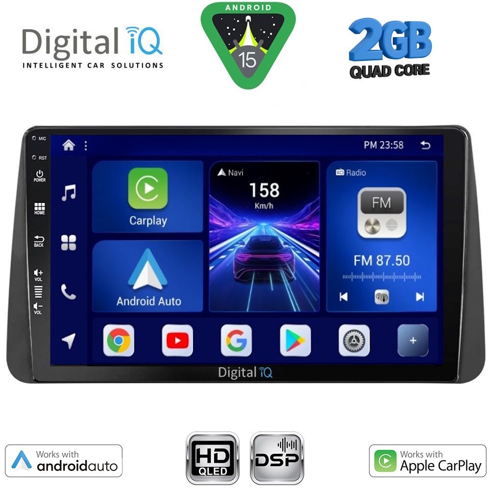 BXC3149_15 DIGITAL IQ BXC 3149_CPAA DASH (9inc) MULTIMEDIA TABLET for FIAT TIPO mod. 2018-2023 - Image 1