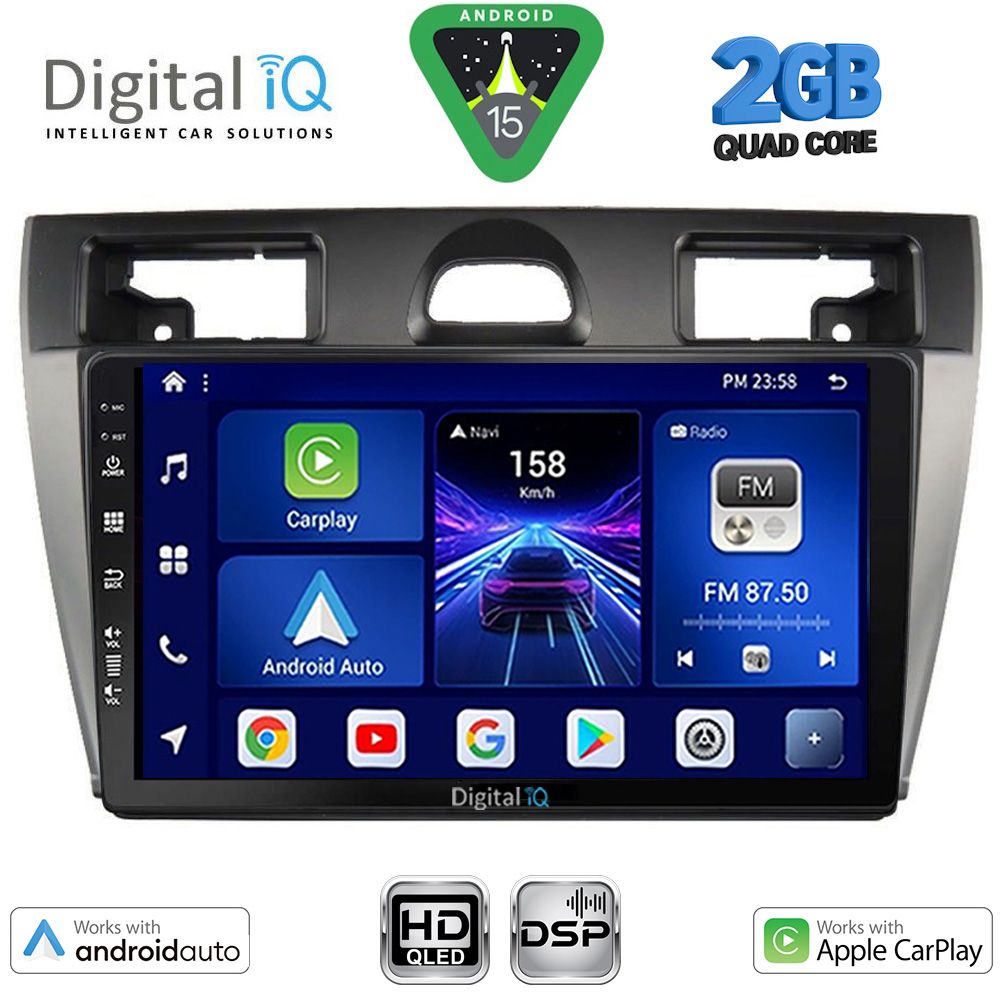 BXC3153SL_15 DIGITAL IQ BXC 3153SL_CPAA (9inc) MULTIMEDIA TABLET for FORD FIESTA mod. 2005-2008 (SILVER) - Image 1