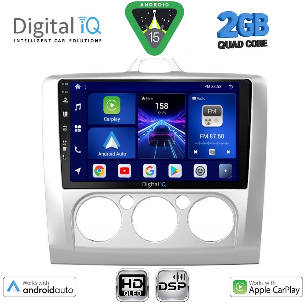 BXC3156AC_15 DIGITAL IQ BXC 3156SL_CPAA A/C (9inc) MULTIMEDIA TABLET for FORD FOCUS mod. 2005-2012 (SILVER) - Image 1
