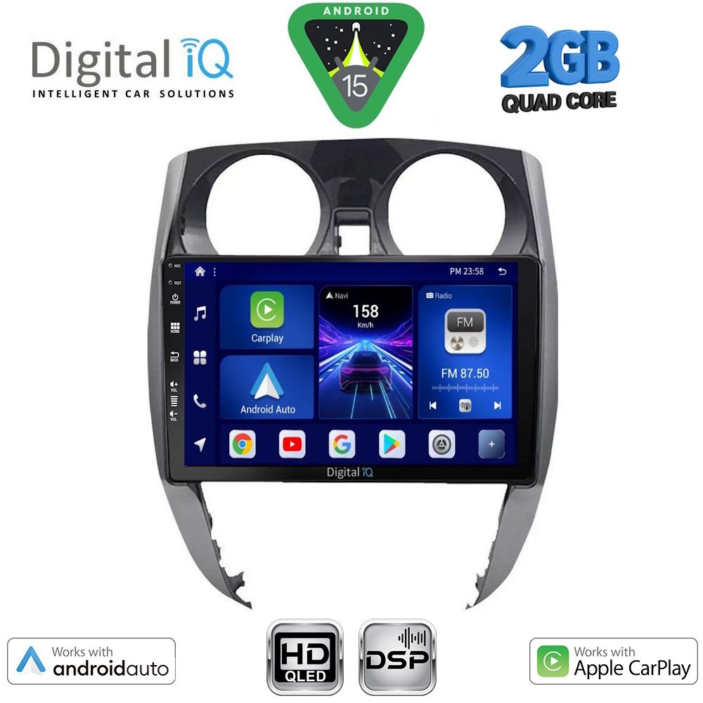 BXC3464_15 DIGITAL IQ BXC 3464_CPAA (10inc) MULTIMEDIA TABLET for NISSAN NOTE mod. 2012-2020 - Image 1