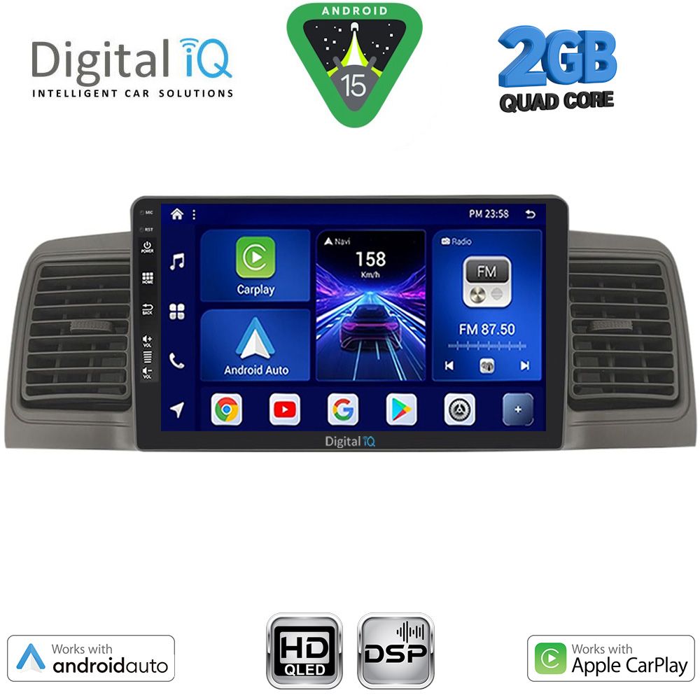 BXC3712GR_15 DIGITAL IQ BXC 3712GR_CPAA (9inc) MULTIMEDIA TABLET for TOYOTA COROLLA mod. 2001-2006 (GREY) - Image 1