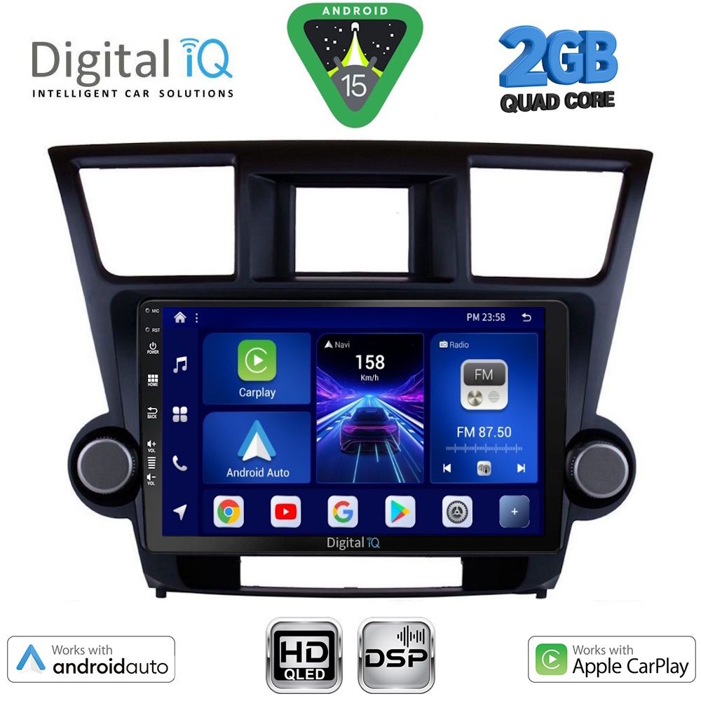 BXC3719_15 DIGITAL IQ BXC 3719_CPAA (10inc) MULTIMEDIA TABLET for TOYOTA HIGHLANDER mod. 2008-2015 - Image 1