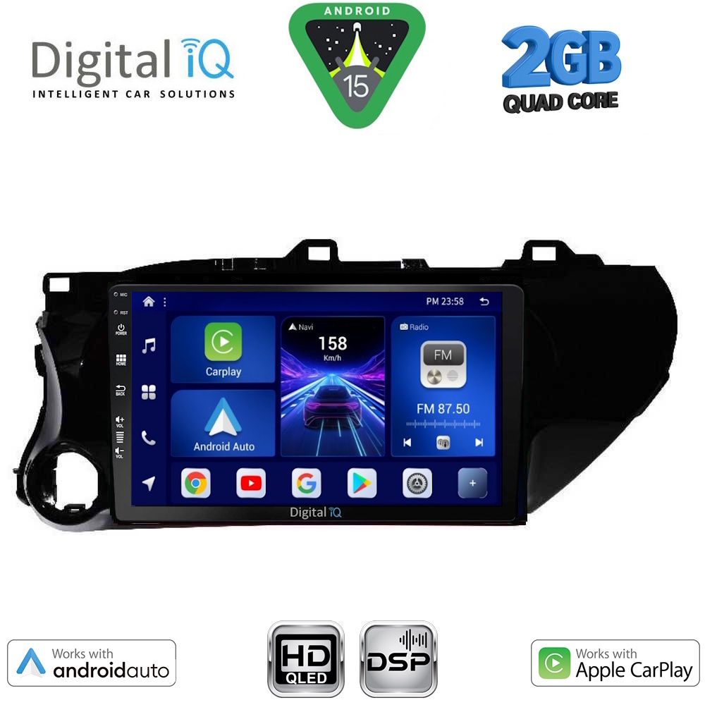 BXC3721_15 DIGITAL IQ BXC 3721_CPAA (10inc) MULTIMEDIA TABLET for TOYOTA HILUX mod. 2017-2026 - Image 1