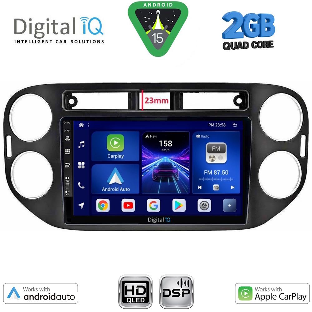 BXC3760BL_15 DIGITAL IQ BXC 3760BL_CPAA (9inc) MULTIMEDIA TABLET for VW TIGUAN mod. 2011-2016 (BLACK) - Image 1