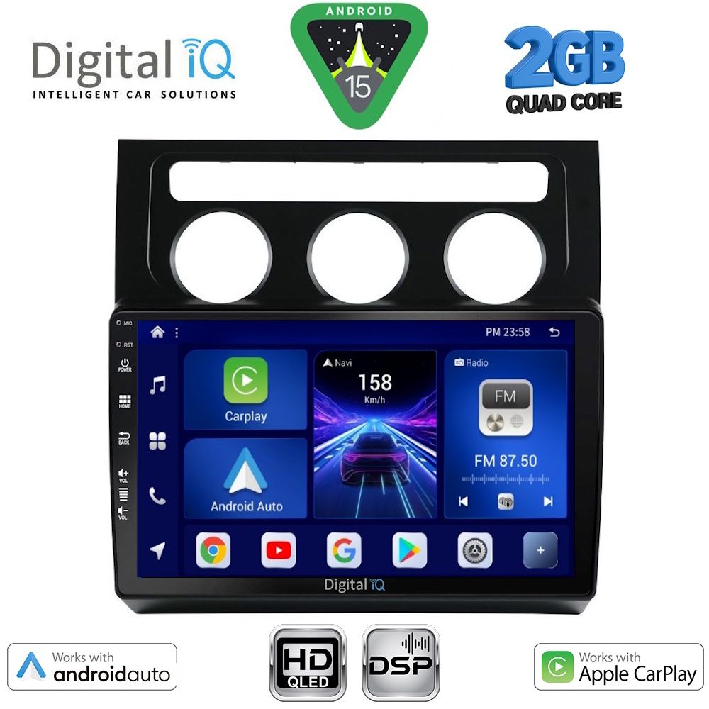 BXC3767CL_15 DIGITAL IQ BXC 3767_CPAA CLIMA (10inc) MULTIMEDIA TABLET for VW TOURAN mod. 2003-2010 - Image 1