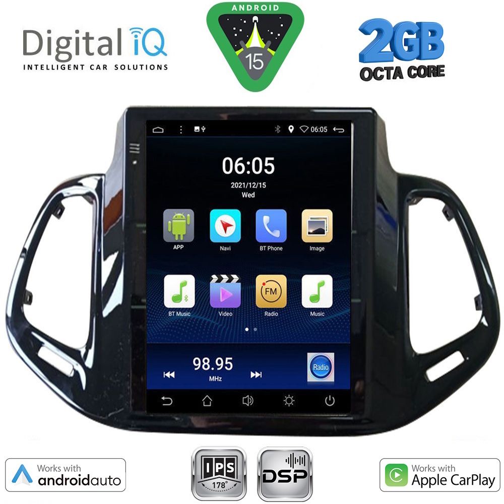 BXF5878_15 DIGITAL IQ BXF 5878_CPAA TESLA STYLE for JEEP COMPASS mod. 2017-2021 - Image 1