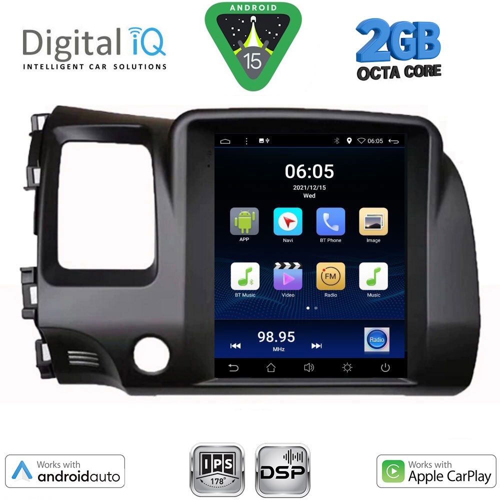 BXF5988_15 DIGITAL IQ BXF 5988_CPAA TESLA STYLE for HONDA CIVIC 4D mod. 2006-2012 - Image 1