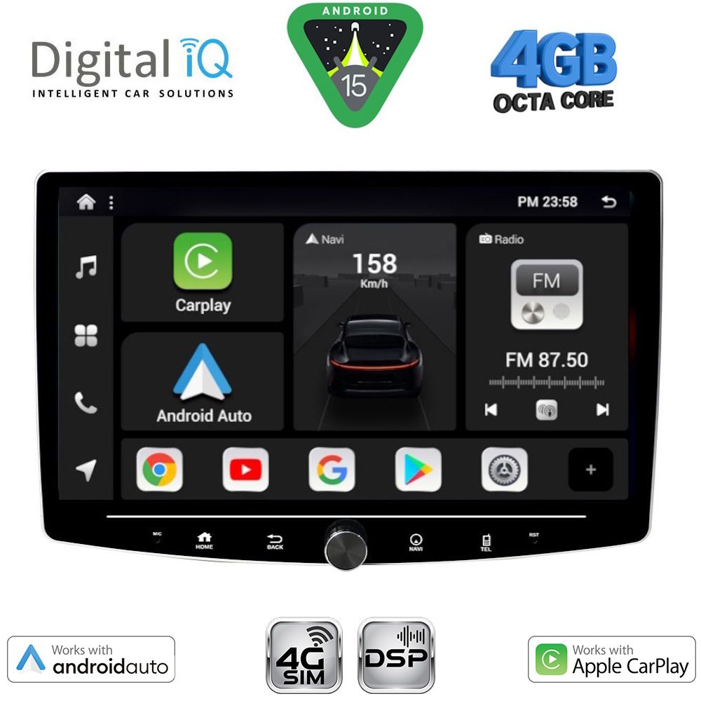 BXF6941_15 DIGITAL IQ BXF 6941_CPAA (10.1'' DIN) MULTIMEDIA TABLET 1DIN with 4G SIM - Image 1