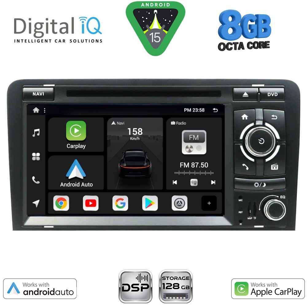 BXF749_15 DIGITAL IQ BXF 749_CPAA (7'' DVD) MULTIMEDIA SYSTEM for AUDI A3 mod. 2003-2012 - Image 1