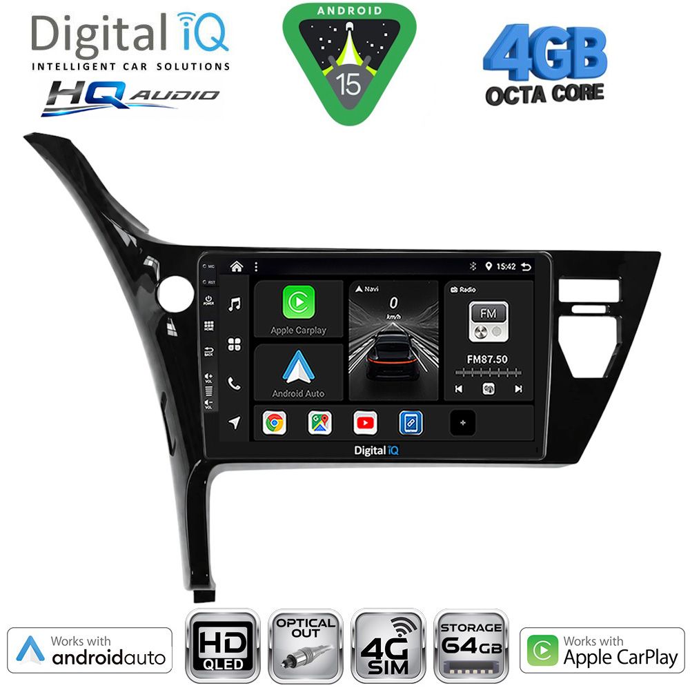 BXK19703B_15 DIGITAL IQ BXK 19703B_CPAA (10inc) MULTIMEDIA TABLET for TOYOTA AURIS mod. 2015-2021 - Image 1