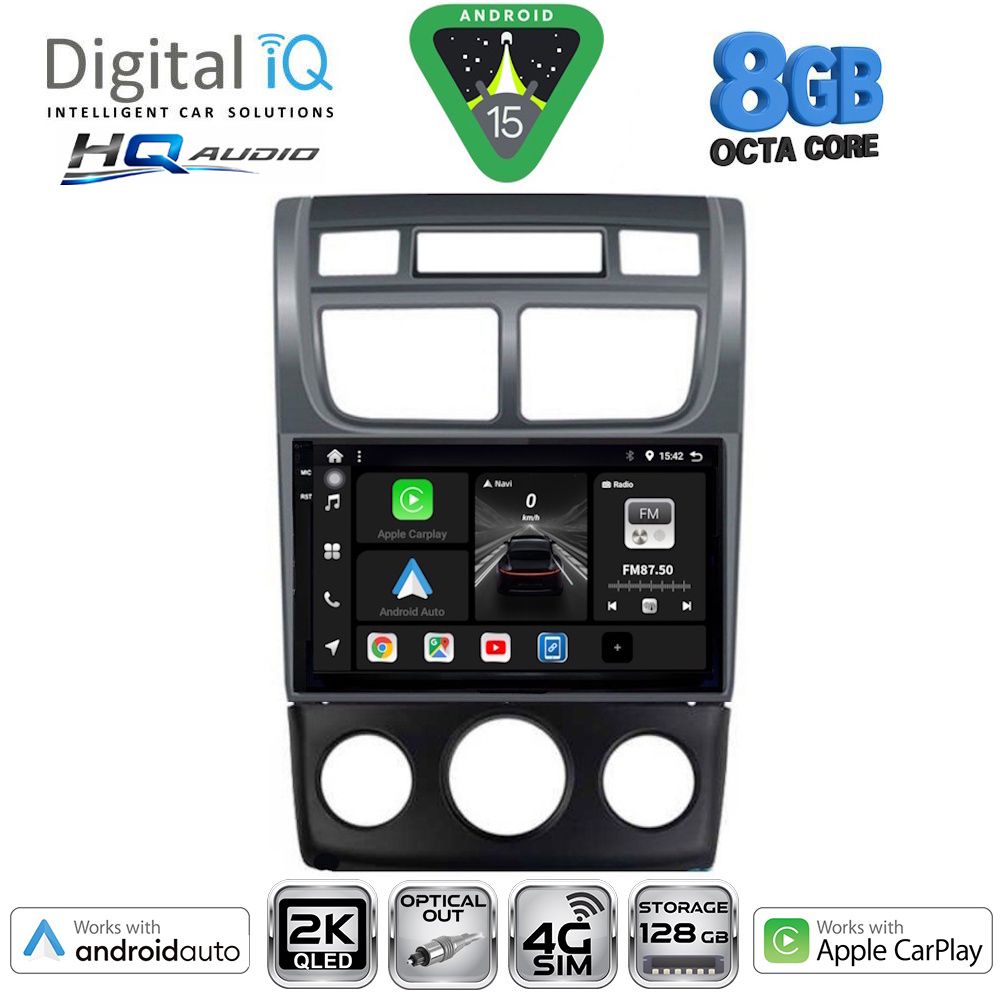 BXK20324AC_15 DIGITAL IQ BXK 20324BL_CPAA ((A/C+CLIMA) (9inc) MULTIMEDIA TABLET for KIA SPORTAGE mod. 2004-2010 - Image 1