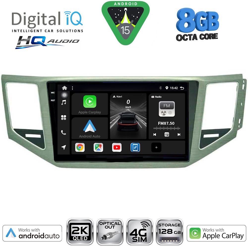BXK20745_15 DIGITAL IQ BXK 20745SL_CPAA (10inc) MULTIMEDIA TABLET for VW GOLF SPORTSVAN mod. 2014-2021 (SILVER) - Image 1
