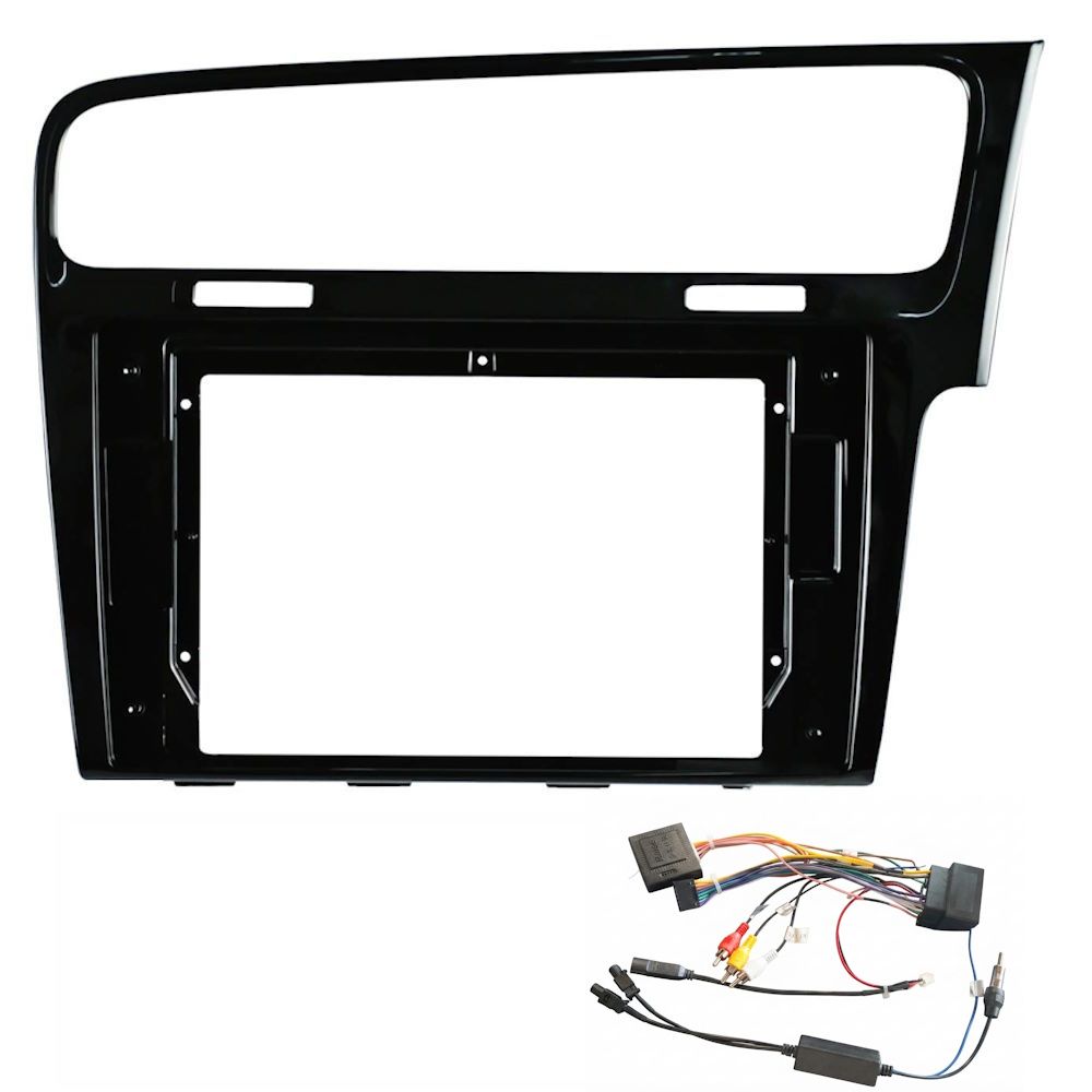 CR0747BL DIQ FRAME CR0747BL RHD (10inc for VW GOLF 7 mod. 2013-2021 Righthand - Black) - Image 1