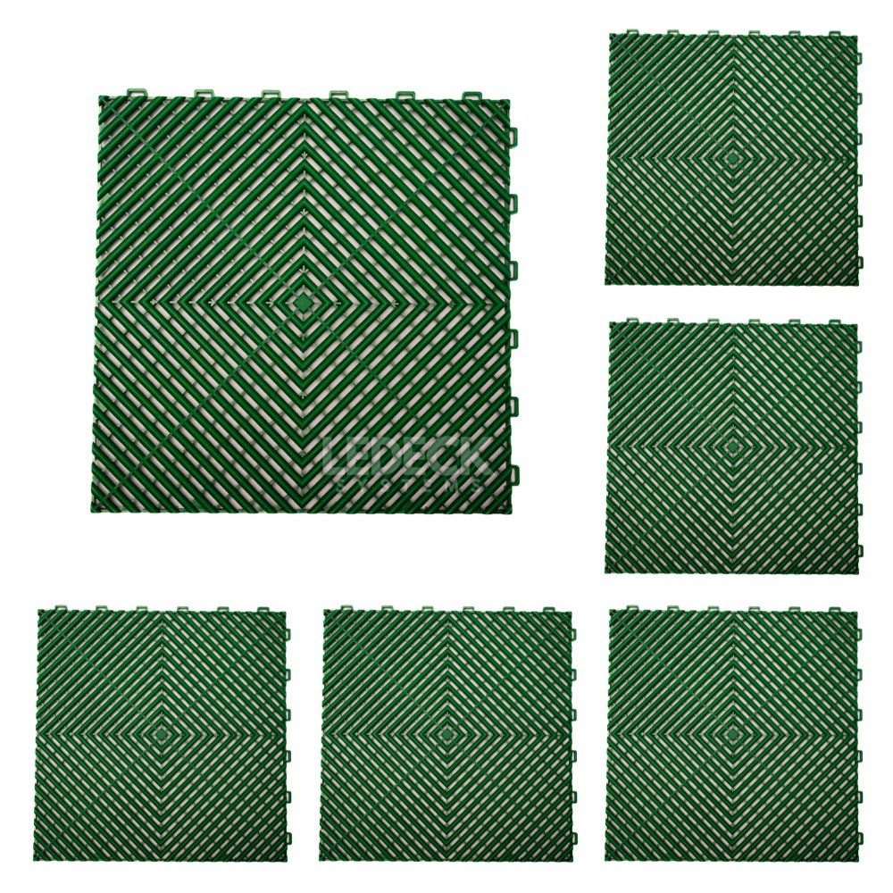 DIQ_PLASTIC_FLOOR_TILES_6xGREEN_01 DIGITAL IQ PLASTIC FLOOR TILES 6TEM (GREEN) - Image 1