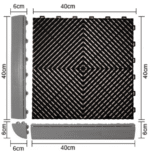 DIGITAL IQ PLASTIC FLOOR TILES (BLACK) - Image 14