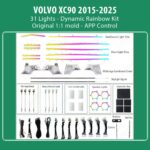 DIQ AMBIENT VOLVO XC90 DR mod. 2015-2024 (Digital iQ Ambient Light for VOLVO XC90 mod. 2015-2024 with 31 Lights)