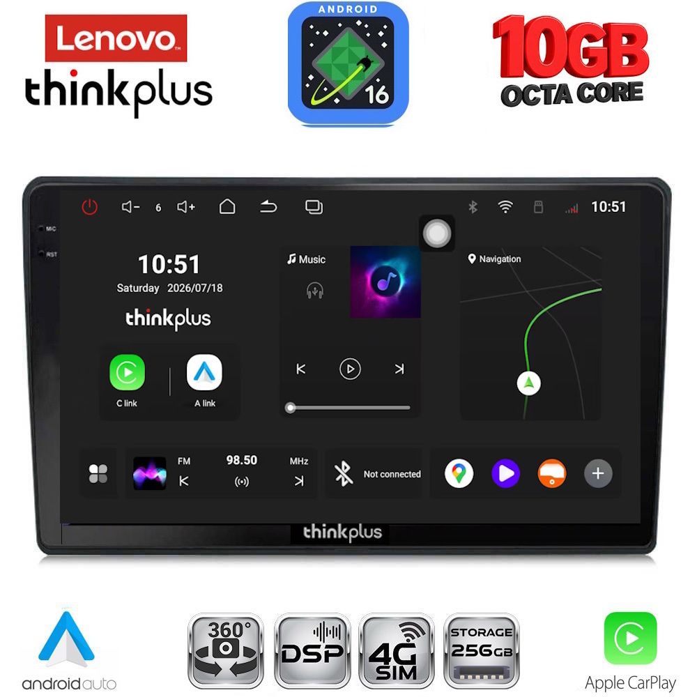 LTM11004_16 LENOVO LTM 11004_CPA (9inc) MULTIMEDIA TABLET for AUDI A4 mod. 2002-2008 - Image 1
