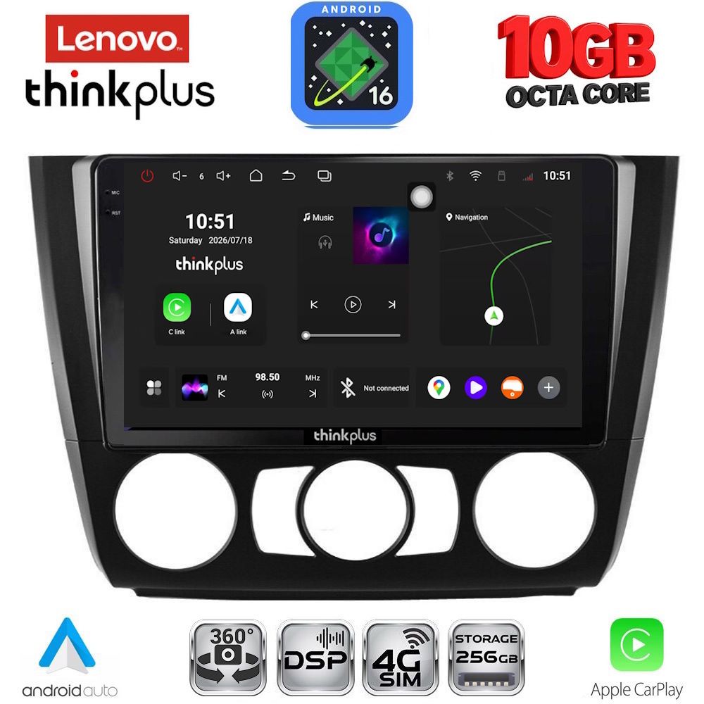 LTM11040_16-1 LENOVO LTM 11040_CPA A/C (9inc) MULTIMEDIA TABLET for BMW S.1 E81-82-87-88 mod. 2004-2013 - Image 1