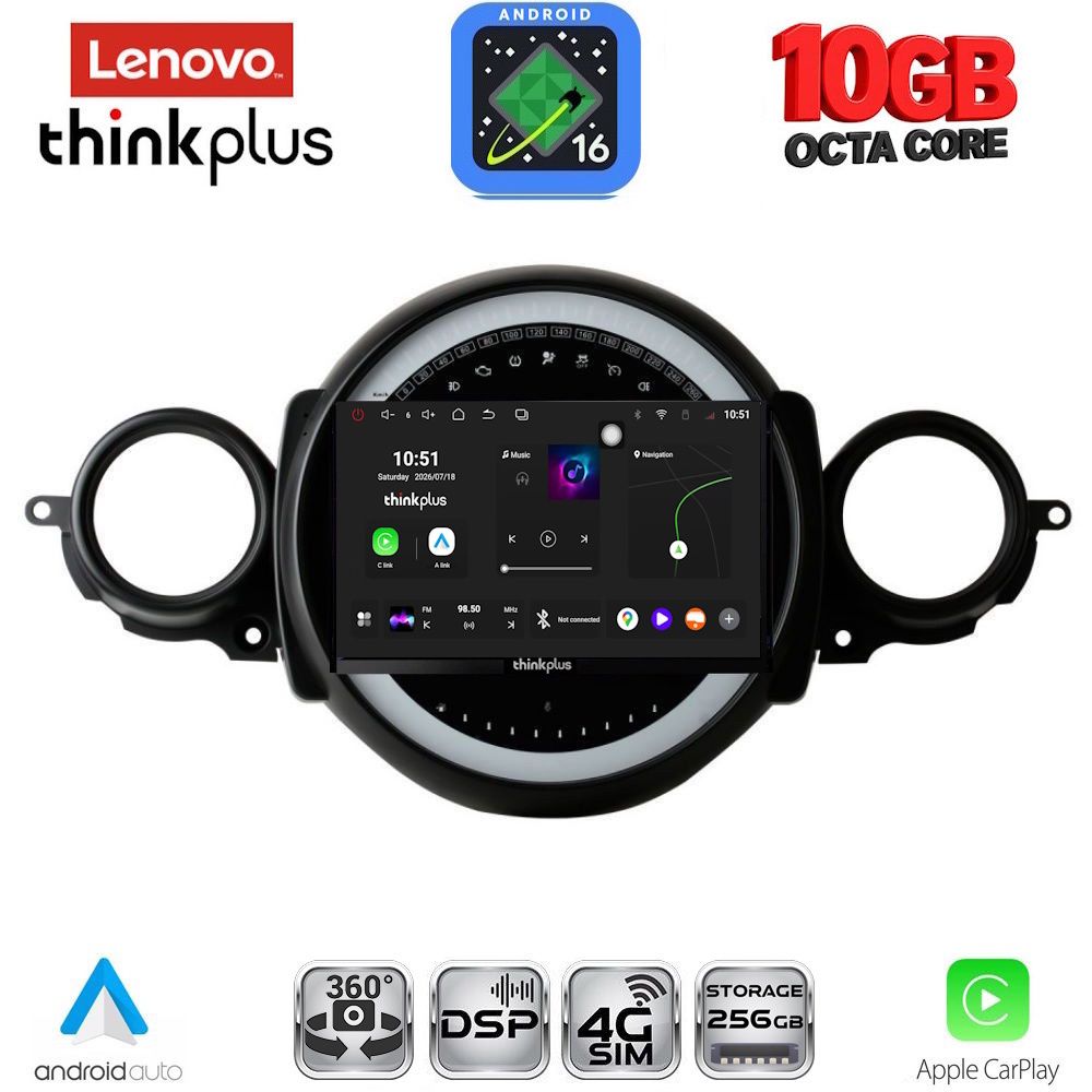 LTM11064_16 LENOVO LTM 11064_CPA (9inc) MULTIMEDIA TABLET for MINI COOPER (R56-R57) mod. 2006-2014 - CLUBMAN (R55) mod. 2007-2014 - Image 1