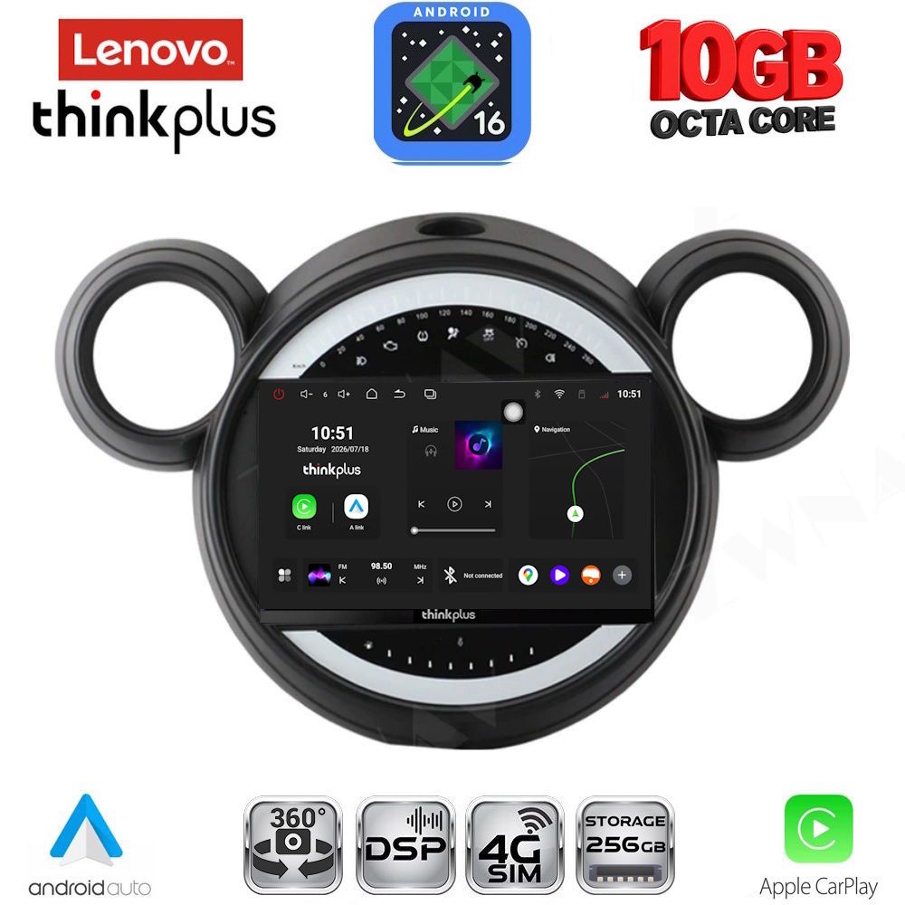 LTM11065_16 LENOVO LTM 11065_CPA (9inc) MULTIMEDIA TABLET for MINI COUNTRYMAN (R60) mod. 2010-2016 - PACEMAN (R61) mod. 2013-2016 - Image 1