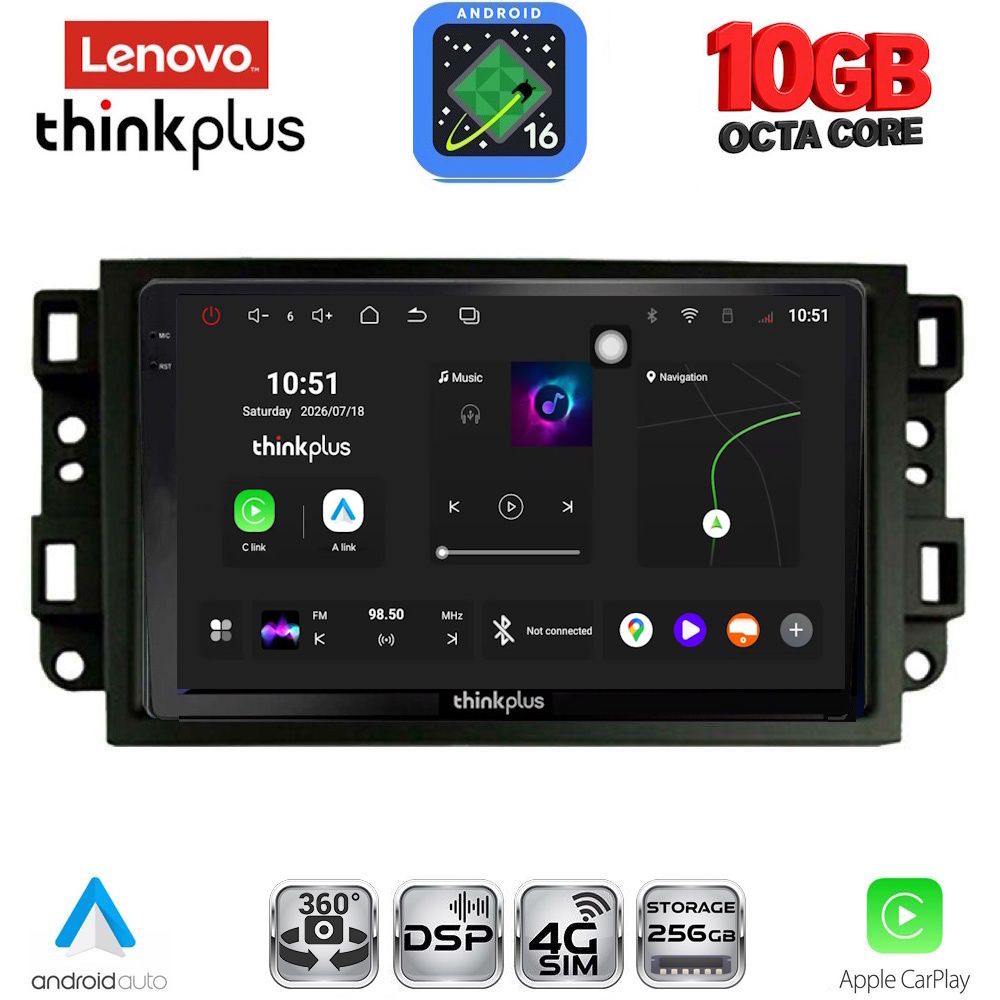 LTM11070_16 LENOVO LTM 11070_CPA (10inc) MULTIMEDIA TABLET for CHEVROLET ALL mod. 2004-2011 - Image 1