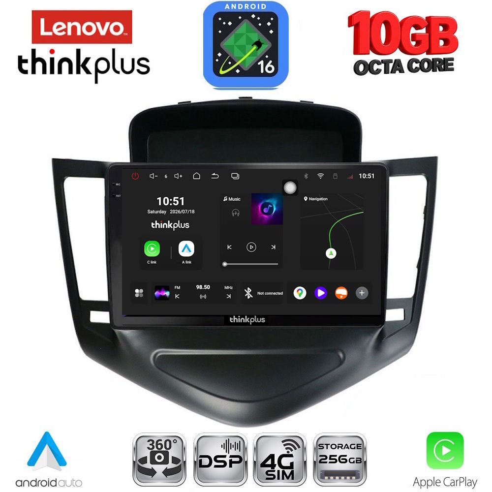 LTM11076_16 LENOVO LTM 11076A_CPA (9inc) MULTIMEDIA TABLET for CHEVROLET CRUZE mod. 2008-2012 - Image 1