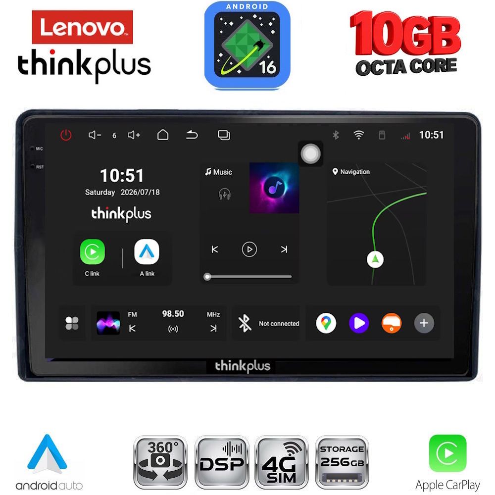 LTM11081_16 LENOVO LTM 11081_CPA (9inc) MULTIMEDIA TABLET for CITROEN – PEUGEOT mod. 2008-2018 - Image 1