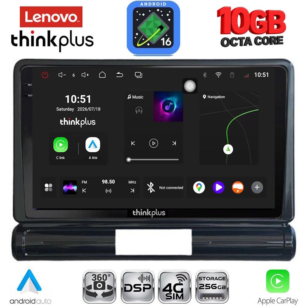 LTM11093L_16 LENOVO LTM 11093L_CPA (9inc) MULTIMEDIA TABLET for CITROEN C3 - DS3 mod. 2016-2024 Low Version - Image 1