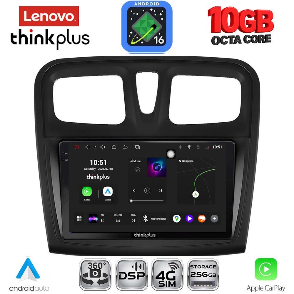LTM11108SQ_16 LENOVO LTM 11108SQ_CPA (9inc) MULTIMEDIA TABLET for DACIA LOGAN – SANDERO mod. 2012-2019 - Image 1