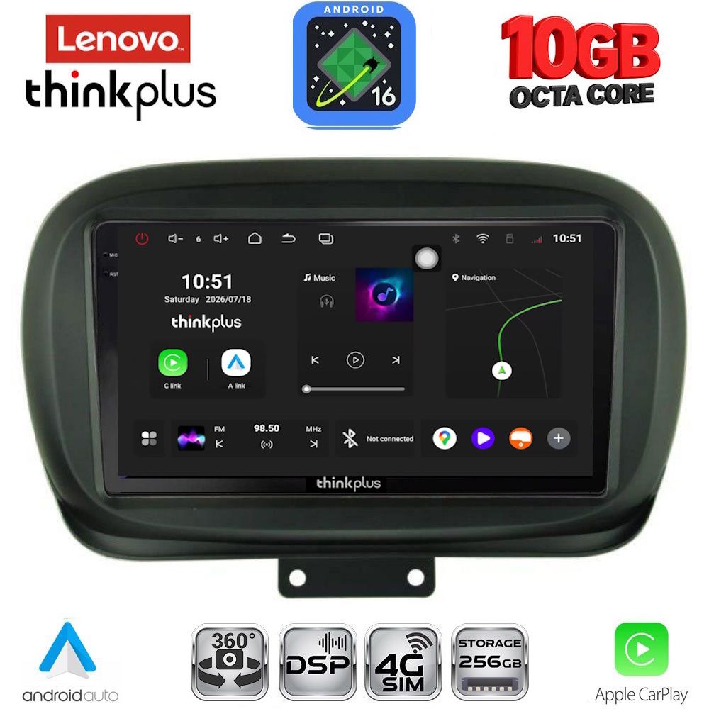 LTM11134_16 LENOVO LTM 11134_CPA (9inc) MULTIMEDIA TABLET for FIAT 500Χ mod. 2014-2024 - Image 1