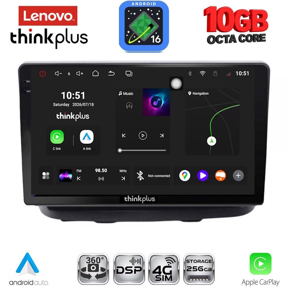 LTM11135_16 LENOVO LTM 11135_CPA (10inc) MULTIMEDIA TABLET for FIAT DOBLO mod. 2002-2009 - Image 1