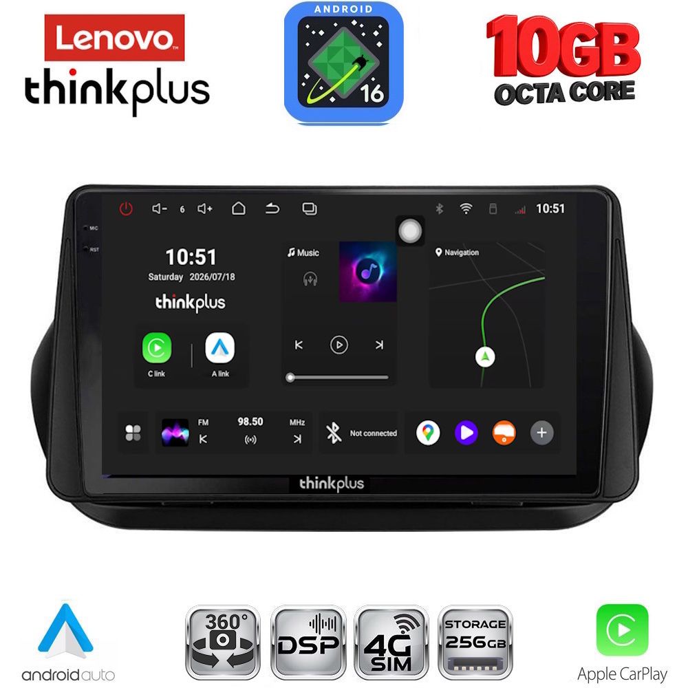 LTM11142_16 LENOVO LTM 11142_CPA (9inc) MULTIMEDIA TABLET for CITROEN – FIAT – PEUGEOT mod. 2008-2018 - Image 1