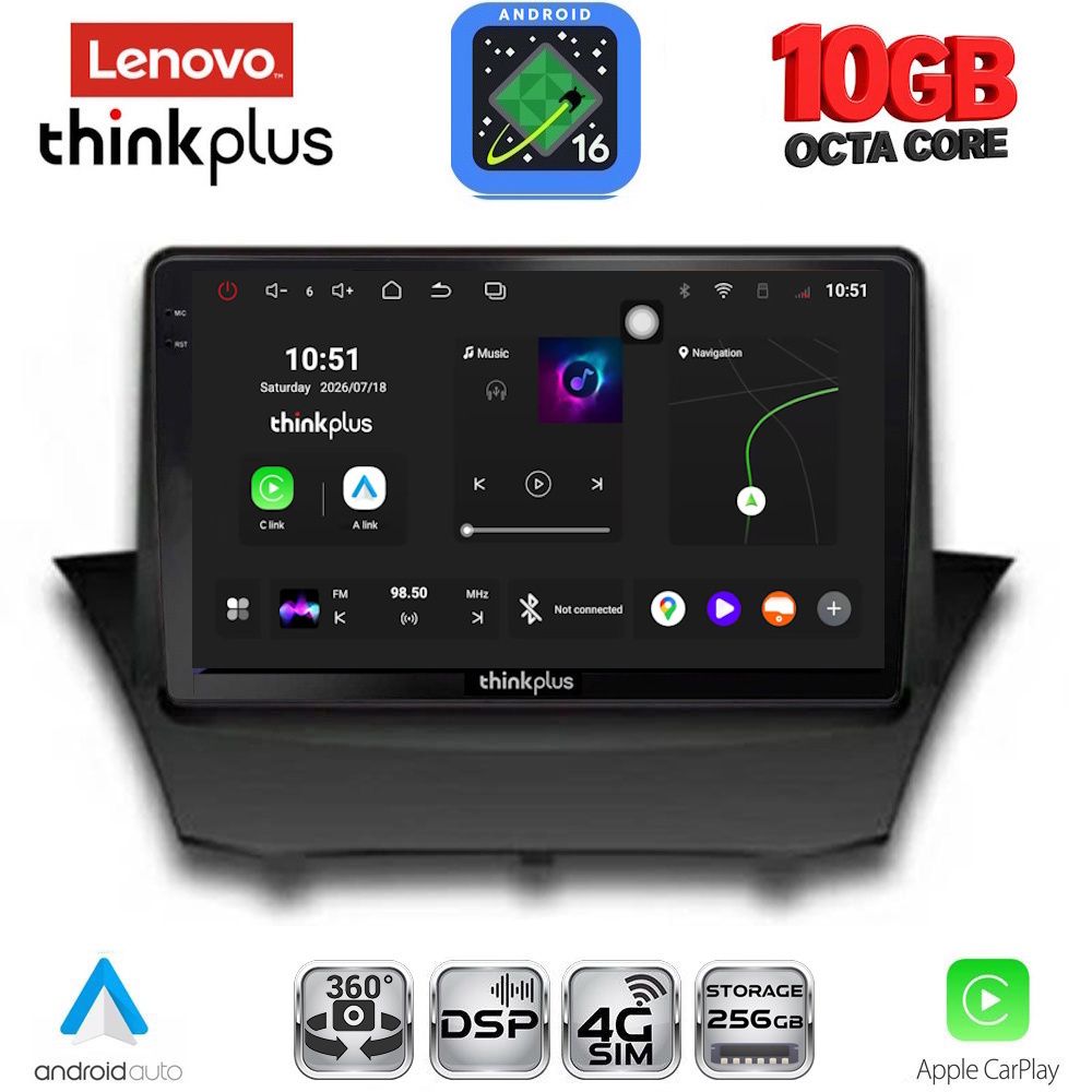 LTM11154A_16 LENOVO LTM 11154A_CPA (9inc) MULTIMEDIA TABLET for FORD FIESTA mod. 2008-2017 - Image 1