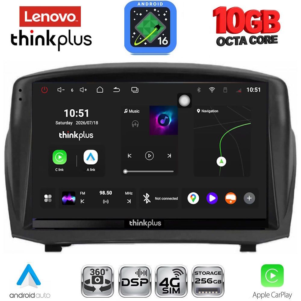 LTM11154B_16 LENOVO LTM 11154B_CPA (9inc) MULTIMEDIA TABLET for FORD FIESTA mod. 2008-2017 - Image 1