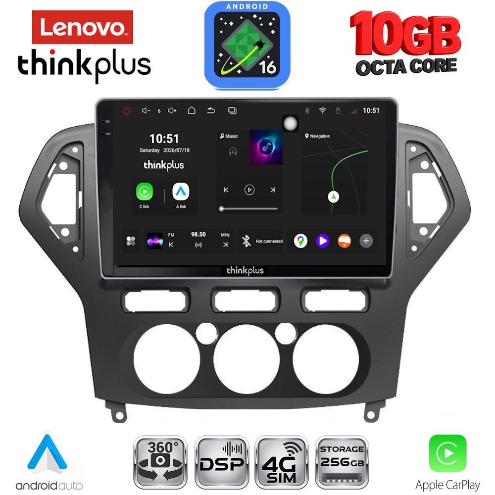 LTM11162AC_16 LENOVO LTM 11162_CPA A/C (10inc) MULTIMEDIA TABLET for FORD MONDEO mod. 2007-2011 - Image 1