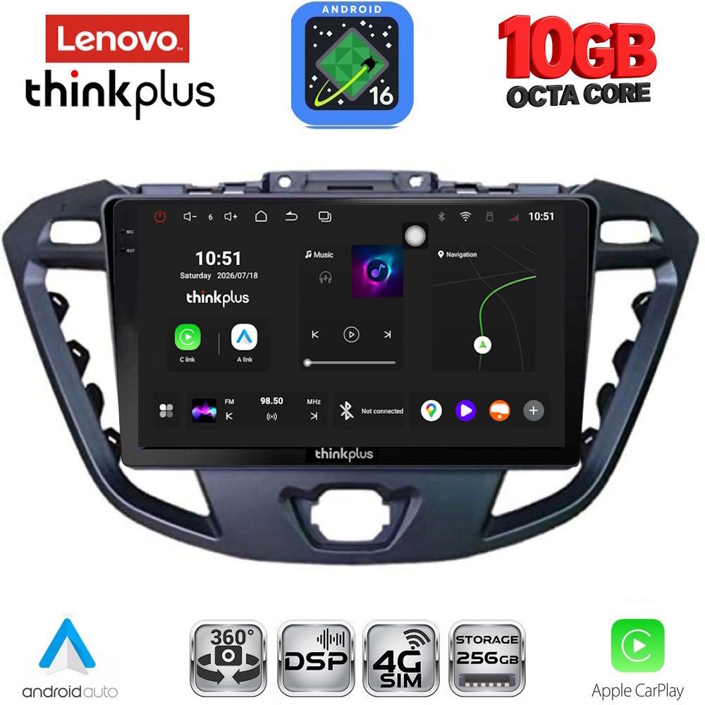 LTM11177_16 LENOVO LTM 11177_CPA (9inc) MULTIMEDIA TABLET for FORD TRANSIT CUSTOM | TOURNEO CUSTOM mod. 2013-2019 - Image 1