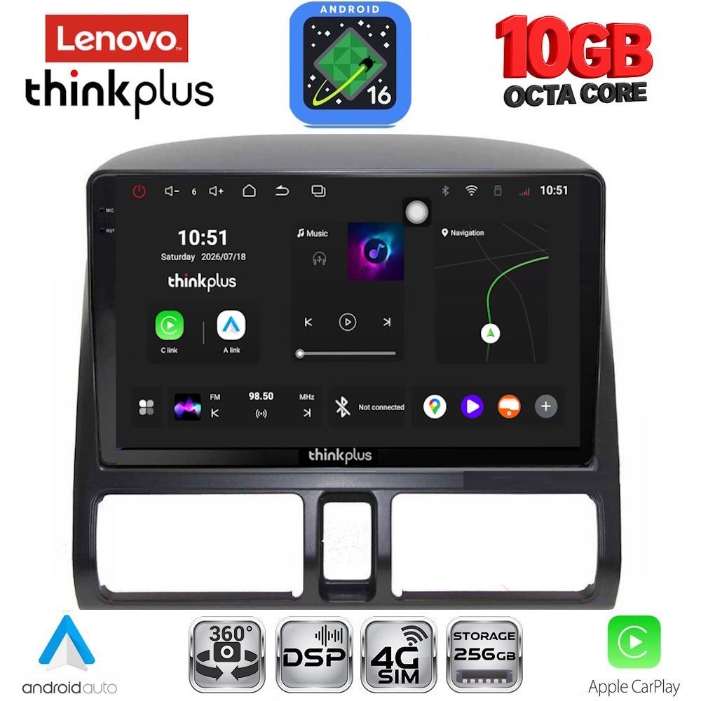 LTM11196_CL_16 LENOVO LTM 11196_CPA CLIMA (9inc) MULTIMEDIA TABLET for HONDA CRV mod. 1996-2006 - Image 1