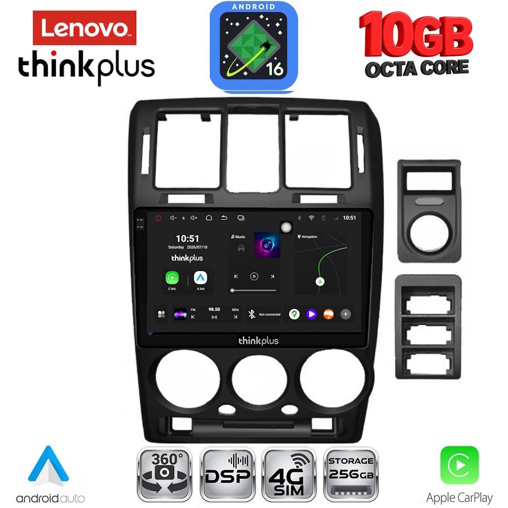 LTM11222╬ΤL_16 LENOVO LTM 11222BL_CPA (9inc) MULTIMEDIA TABLET for HYUNDAI GETZ mod. 2002-2011 (BLACK) - Image 1