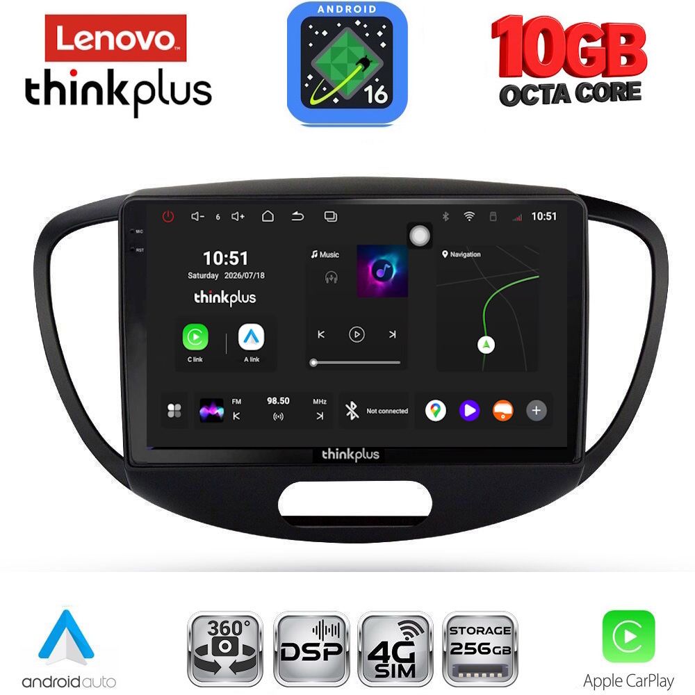 LTM11223_16 LENOVO LTM 11223_CPA (9inc) MULTIMEDIA TABLET for HYUNDAI i10 mod. 2008-2013 - Image 1