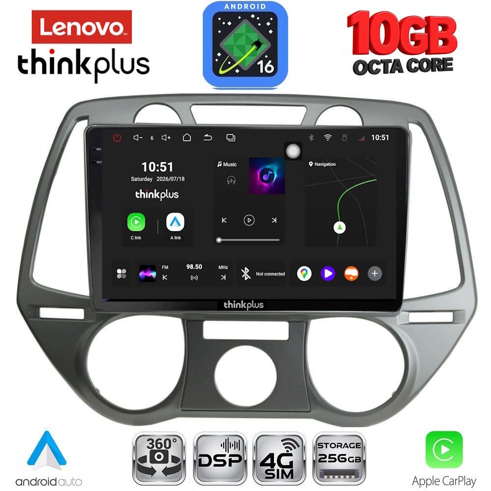 LTM11228_16 LENOVO LTM 11228_CPA A/C (9inc) MULTIMEDIA TABLET for HYUNDAI i20 mod. 2008-2012 - Image 1