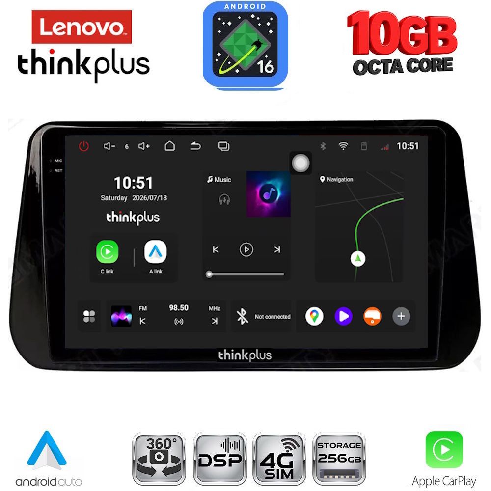 LTM11238B_16 LENOVO LTM 11238B_CPA (10inc) MULTIMEDIA TABLET for HYUNDAI IX45 - SANTA FE mod. 2021-2023 - Image 1