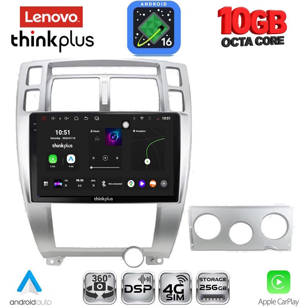 LTM11241SL_16 LENOVO LTM 11241SL_CPA (10inc) MULTIMEDIA TABLET for HYUNDAI TUCSON mod. 2004-2010 (SILVER) - Image 1