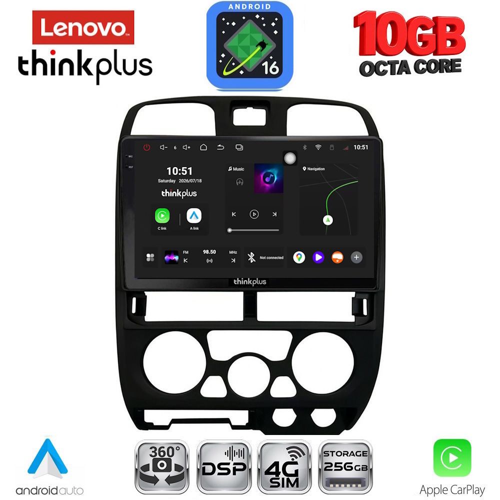 LTM11253BL_16 LENOVO LTM 11253BL_CPA (9inc) MULTIMEDIA TABLET for ISUZU D-MAX mod. 2002-2008 (BLACK) - Image 1