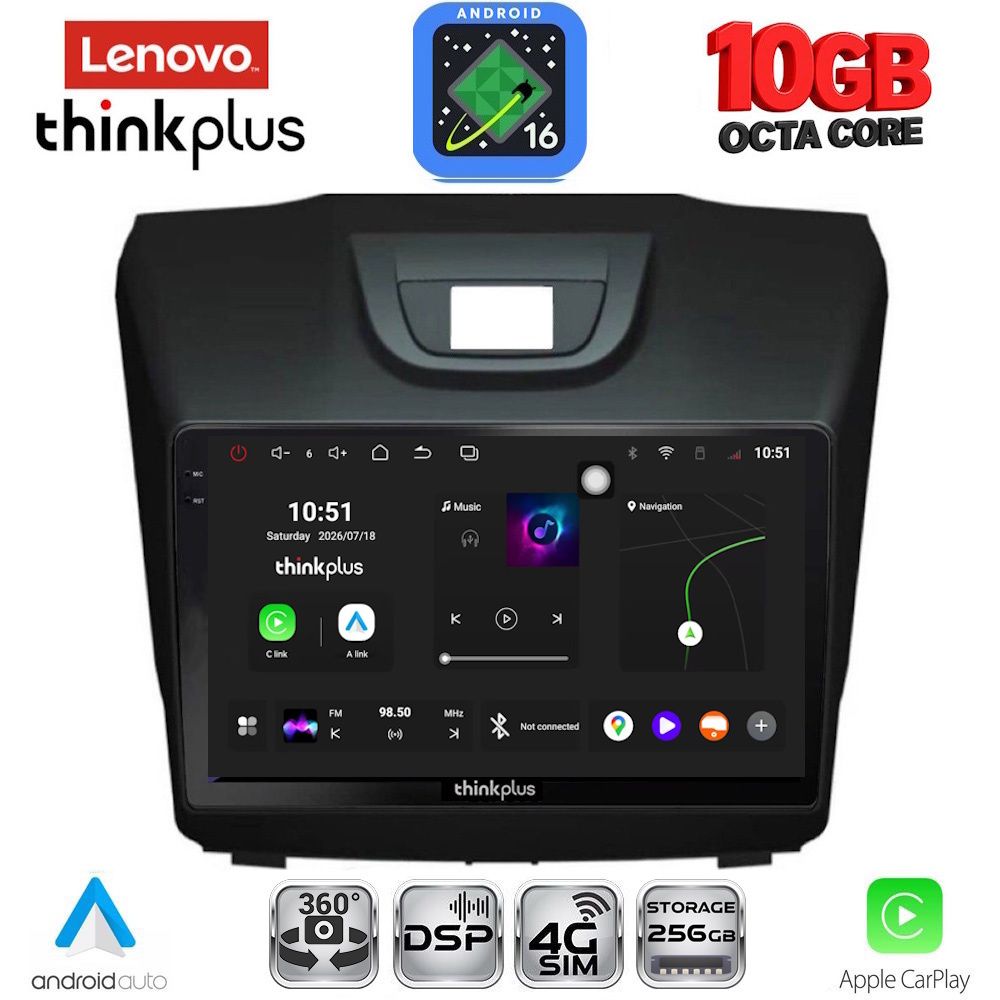 LTM11255_16 LENOVO LTM 11255_CPA (9inc) MULTIMEDIA TABLET for ISUZU DMAX mod. 2012-2020 - Image 1