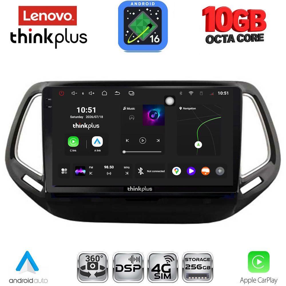 LTM11278_16 LENOVO LTM 11278_CPA (10inc) MULTIMEDIA TABLET for JEEP COMPASS mod. 2016-2021 - Image 1