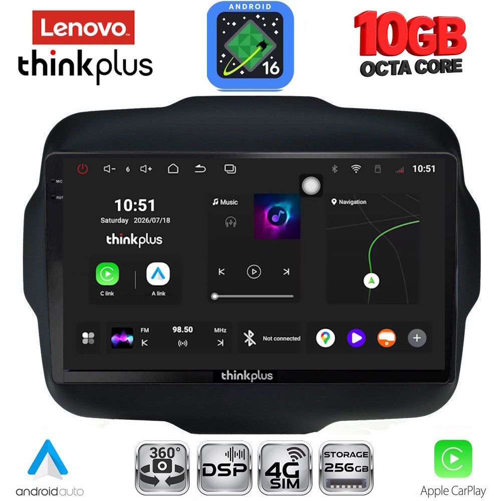LTM11290_16 LENOVO LTM 11290_CPA (9inc) MULTIMEDIA TABLET for JEEP RENEGADE mod. 2014-2025 - Image 1