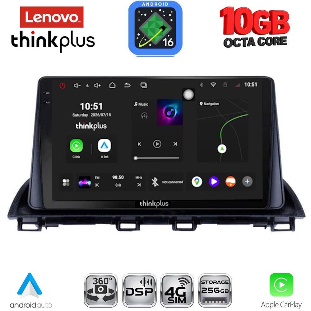 LTM11367_16 LENOVO LTM 11367_CPA (9inc) MULTIMEDIA TABLET for MAZDA 3 mod. 2014-2019 - Image 1